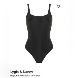 Lygia & Nanny Hapuna Size XS Black low-back swimsuit One Piece NEW!